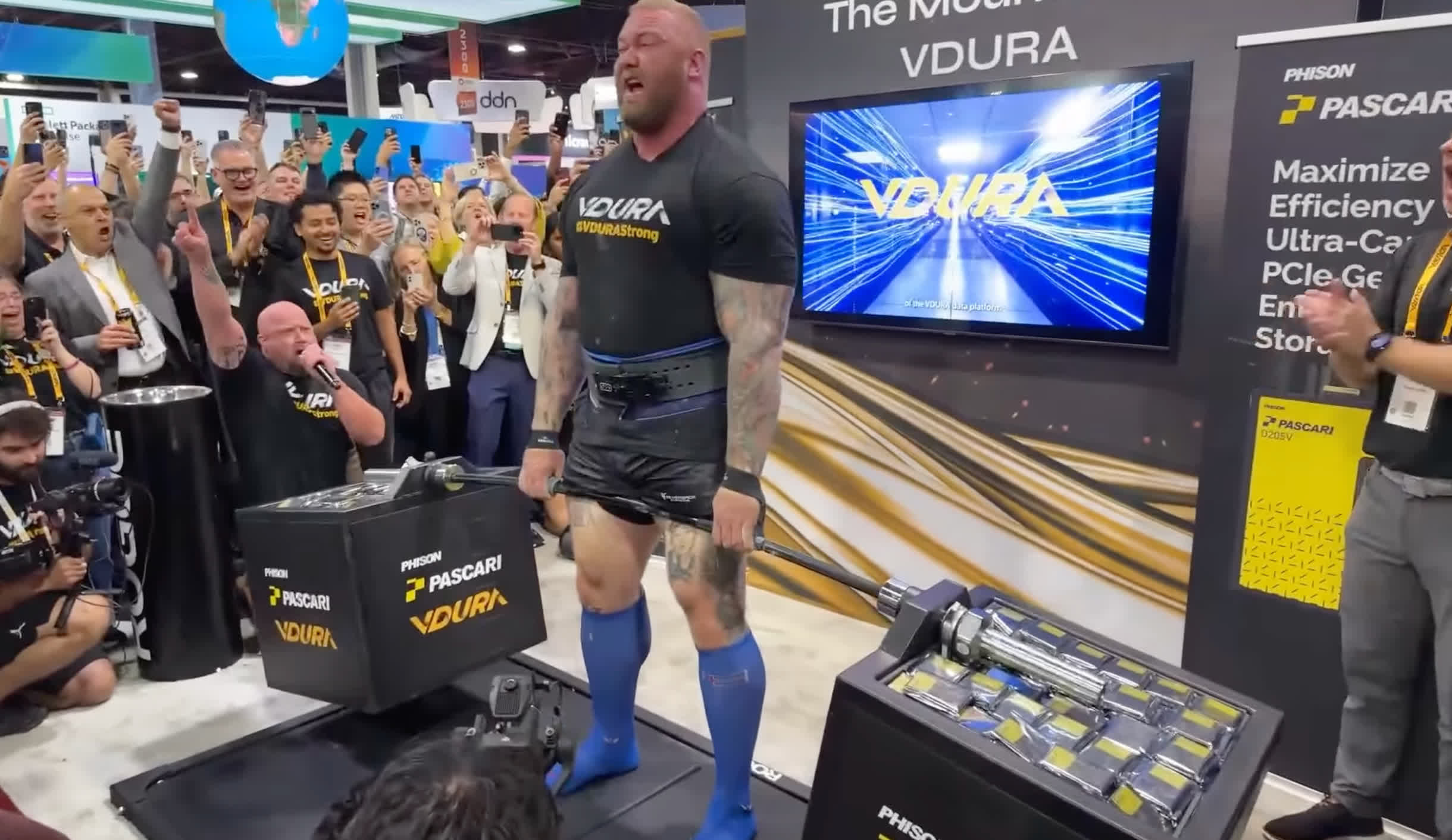 The Mountain from Game of Thrones sets world record by deadlifting 996 pounds of SSDs